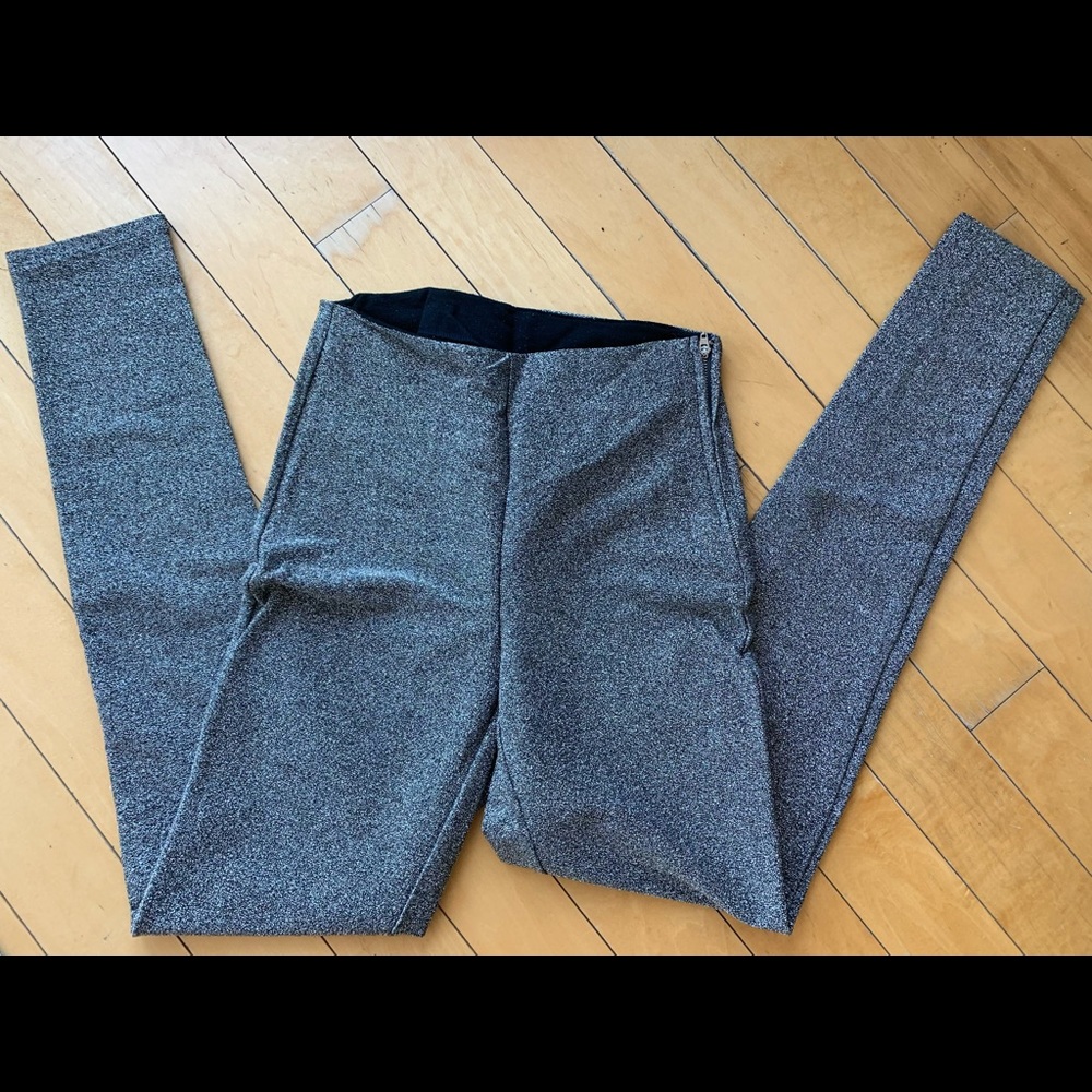 Silver high waisted leggings